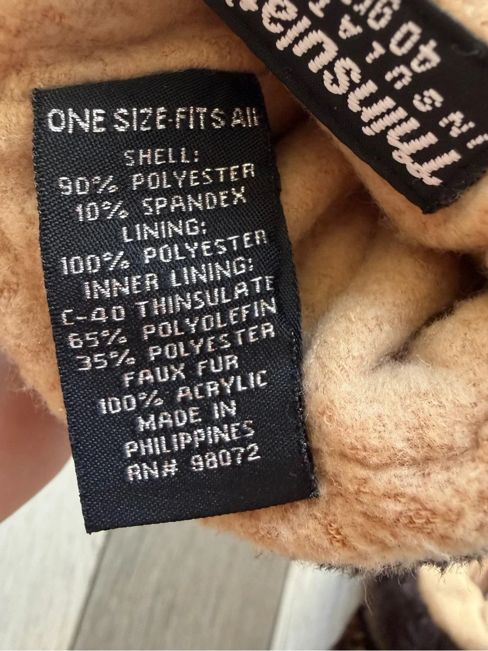 Thinsulate Leopard Print Faux Fur Lined Gloves - Tan & Brown O/S